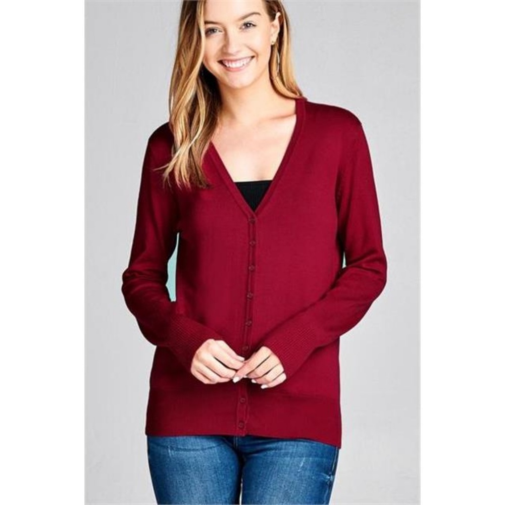 SWEET CLASSIC ROSE SOFT BUTTON DOWN CARDI 3 PACK
